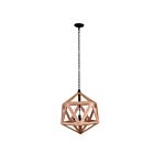 Lustre CWI Lighting Lante 9945P17-3-101 180W 3 lumières noir et bois