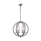 Lustre CWI Lighting Elton 9951P19-6-606 360W 6 lumières nickel satiné