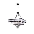 Lustre CWI Lighting Shalia 9972P23-8-101 480W 8 lumières noir