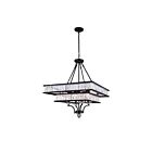 Lustre CWI Lighting Shalia 9972P23-8-101 480W 8 lumières noir