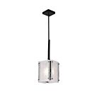 Suspendu CWI Lighting Assunta 9973P8-1-101 60W 1 lumière noir