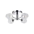 Plafonnier semi encastré incandescent Dainolite ABI-204SF-PC Abii 4-Lumières 160W Chrome poli