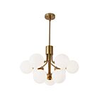 Chandelier 2-Tier Dainolite AMA-249C-AGB Amanda 9-Lumières 225W Laiton vieilli