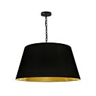 Suspendu à chaîne Dainolite BRY-L-BK-698 Brynn 1-Lumière 100W Noir