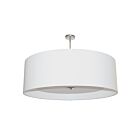 Suspendu tambour LED Dainolite HEL-304P-PC-WH Helena 4-Lumières 240W Chrome poli