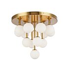 Plafonnier encastré halogène Dainolite MGL-2014FH-AGB Megallan 14-Lumières 350W Laiton vieilli