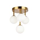 Plafonnier encastré halogène Dainolite MGL-94FH-AGB Megallan 4-Lumières 100W Laiton vieilli