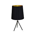 Lampe de table à incandescence Dainolite OD3T-L-698-MB 1-Lumière 100W Noir mat