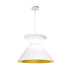 Suspendu tambour LED Dainolite PAT-181P-WH-692 Patricia 1-Lumière 100W Blanc