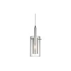 Suspendu LED en métal et verre Dainolite 30961-CM-PC 1-lumière Chrome poli 100w