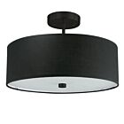 Plafonnier Semi Encastré LED Dainolite Everly 571-143SF-MB-BK 3-lumières 180W noir