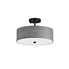 Plafonnier Semi Encastré LED Dainolite Everly 571-143SF-MB-GRY 3-lumières 180W gris