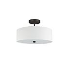 Plafonnier Semi Encastré LED Dainolite Everly 571-143SF-MB-WH 3-lumières 180W blanc