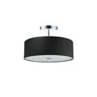 Plafonnier semi encastré incandescent Dainolite 571-143SF-PC-BK 3-Lumières 180W Chrome poli