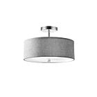 Plafonnier semi encastré incandescent Dainolite 571-143SF-PC-GRY 3-Lumières 180W Chrome poli