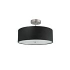 Plafonnier semi encastré incandescent Dainolite 571-143SF-SC-BK 3-Lumières 180W Chrome satiné