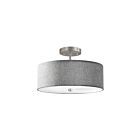 Plafonnier semi encastré incandescent Dainolite 571-143SF-SC-GRY 3-Lumières 180W Chrome satiné