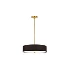Suspendu tambour LED Dainolite 571-204P-AGB-BK Everly 4-Lumières 240W Noir