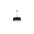 Suspendu tambour LED Dainolite 571-204P-PC-BK Everly 4-Lumières 240W Chrome poli