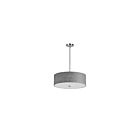 Suspendu tambour LED Dainolite 571-204P-PC-GRY Everly 4-Lumières 240W Chrome poli