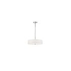 Lampe Suspendu tambour LED Dainolite 571-204P-PC-WH Everly 4-Lumières 240W Chrome poli