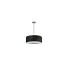 Suspendu tambour LED Dainolite 571-204P-SC-BK Everly 4-Lumières 240W Chrome satiné