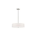 Suspendu tambour LED Dainolite 571-204P-SC-WH Everly 4-Lumières 240W Chrome satiné