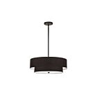 Suspendu incandescent à 2 étages Dainolite Everly 571-224P-MB-BK 240W 4 lumières noir mat