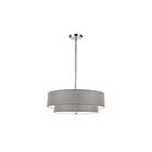 Suspendu incandescent à 2 étages Dainolite Everly 571-224P-PC-GRY 240W 4 lumières chrome poli