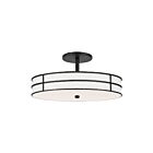 Dainolite FVA-162SF-MB Fulvia 2-Lights 120W Noir mat LED Plafonnier semi-encastré
