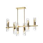 Chandelier horizontal LED Dainolite Samantha SAM-4012HC-AGB 12-lumières 720W clair