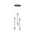 Dainolite TYA-1230LEDP-MB Typha 3-lumières 30W Noir mat Suspendu