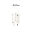 Dainolite TYA-1250LEDP-PC Typha 5-lumières 50W Chrome poli Suspendu
