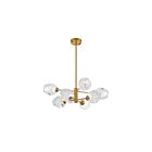 Suspendu à tige Dainolite ABI-268P-VB-SP-CLR Abii 8-Lumières 320W Bronze Vintage