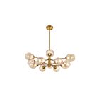 Suspendu tige DEL Dainolite ABI-3312P-VB séries Abii 12-lumières Bronze Vintage 480w