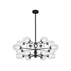 Chandelier 3 étages Dainolite Abii ABI-3318C-MB-CLR 18-Lumières 720W Noir