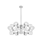 Chandelier 3 étages Dainolite Abii ABI-3318C-PC-CLR 18-Lumières 720W Chrome poli