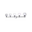 Vanité halogène Dainolite ABI-365W-PC Abii 5-Lumières 200W Chrome poli