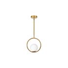 Suspendu à tige Dainolite ADR-101P-AGB Adrienna 1-Lumière 40W Laiton vieilli