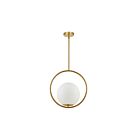 Suspendu incandescent Dainolite Adrienna ADR-161P-AGB 60W 1 lumière laiton vieilli