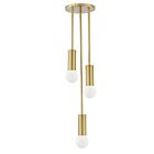 Suspendu incandescent Dainolite Adams ADS-63P-AGB 180W 3 lumières laiton vieilli