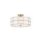 Plafonnier Semi Encastré LED Dainolite Alcala ALC-163SF-AGB 3-lumières 180W laiton vieilli