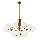 Chandelier 2-Tier Dainolite AMA-3618C-AGB Amanda 18-Lumières 450W Laiton vieilli