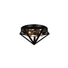 Plafonnier LED Dainolite ARC-123FH-AB séries Archello 3-lumières Noir mat 180w
