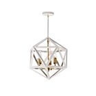 Lustre sur tige de LED Dainolite ARC-143C-WH-VB séries Archello 3-lumières Blanc mat 180w