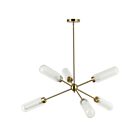 Dainolite BBA-406C-AGB Christobel 5-lumières 120W Laiton vieilli LED Lustre