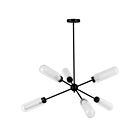 Dainolite BBA-406C-MB Christobel 5-lumières 120W Noir mat LED Lustre