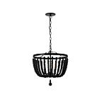 Dainolite BGT-163P-MB Bridget 3-lumières 180W Noir mat LED Suspendu
