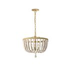 Dainolite BGT-163P-VW Bridget 1-lumière 180W Blanc vintage LED Suspendu