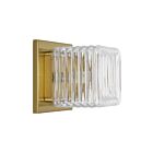 Dainolite BKY-51W-AGB-CLR Berkley 1-Lumière 25W Effacer et Laiton vieilli LED Applique Murale